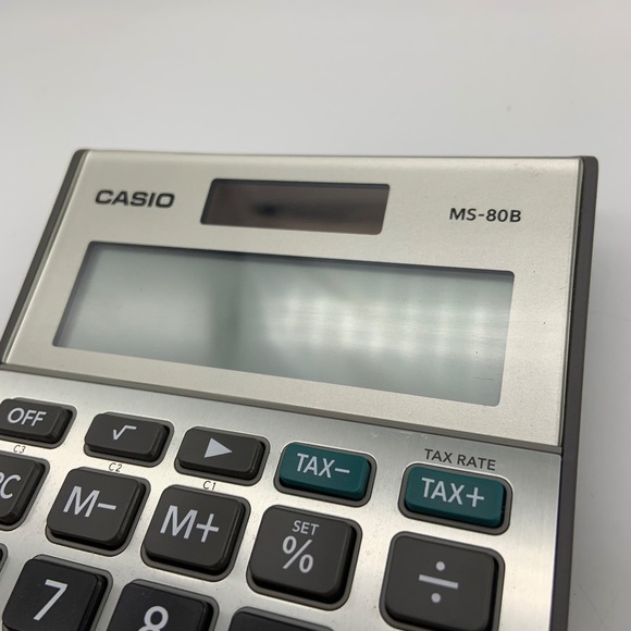 Casio MS-80B Solar Powered Standard Function Desktop Calculator Working! - Picture 7 of 9